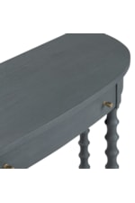 Crestview Collection Alden Alden Classic Demilune Console Table with Felt-Lined Drawer