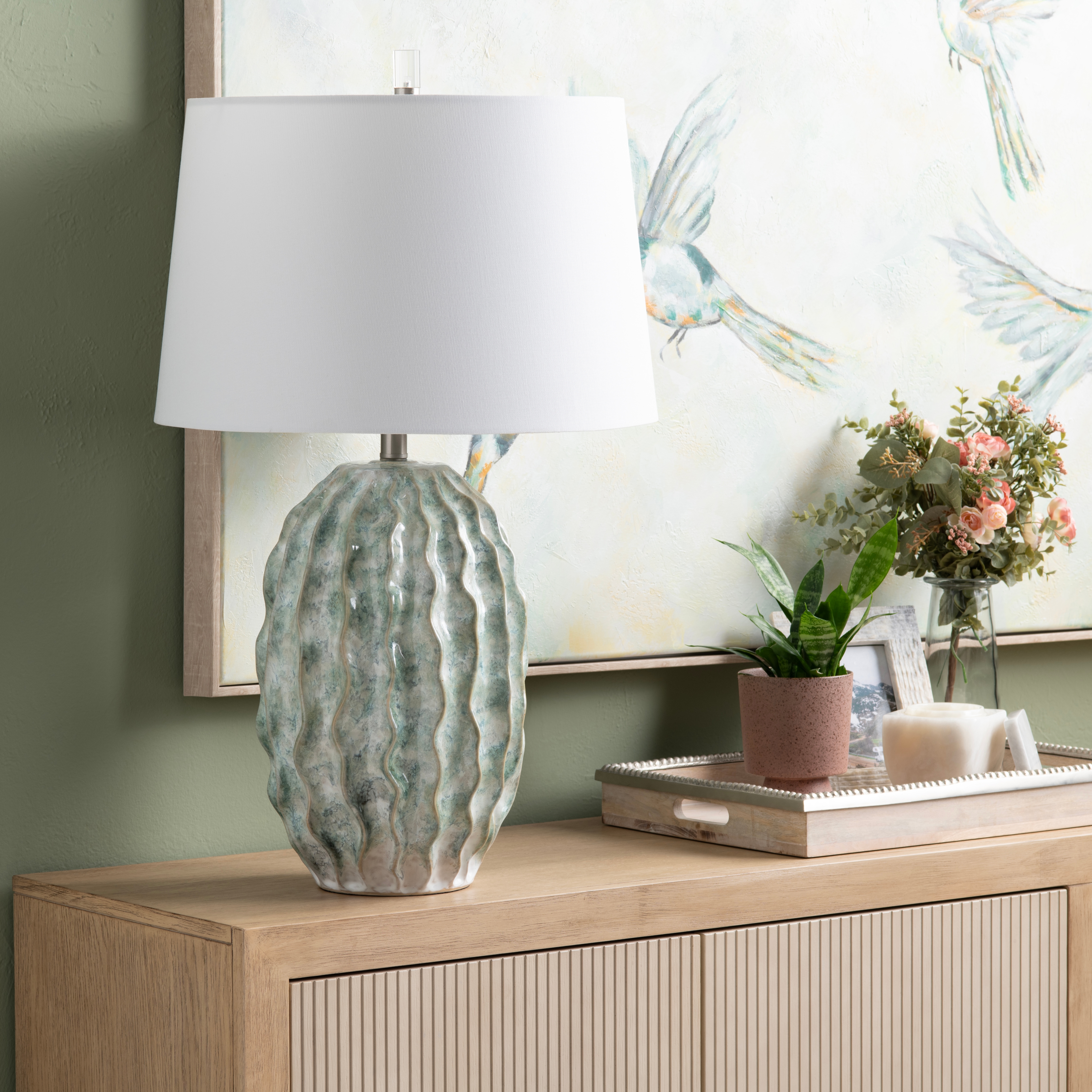 Coral-Inspired Ceramic Table Lamp