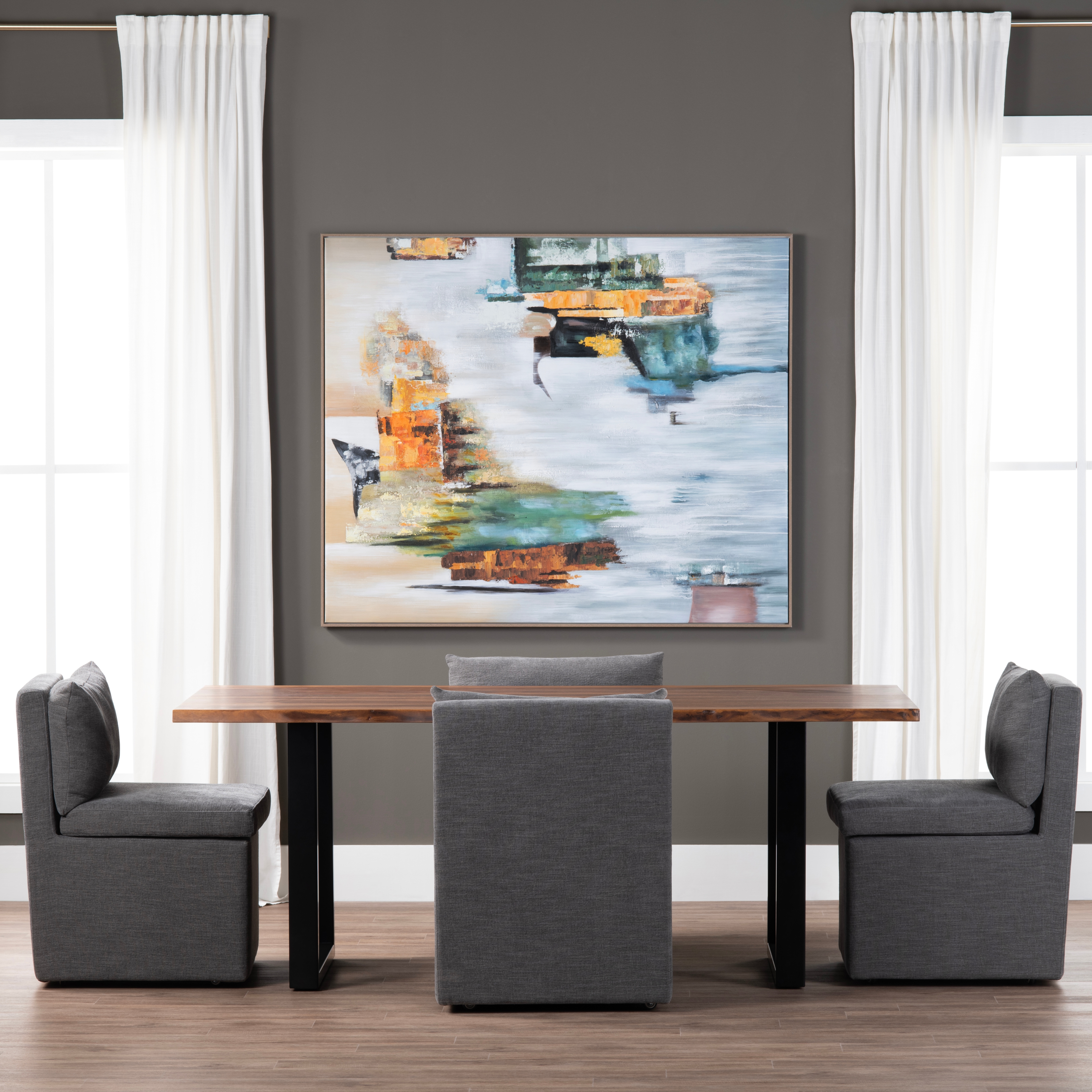 Crestview Collection Fletcher 86" Rect. Double-Pedestal Dining Table