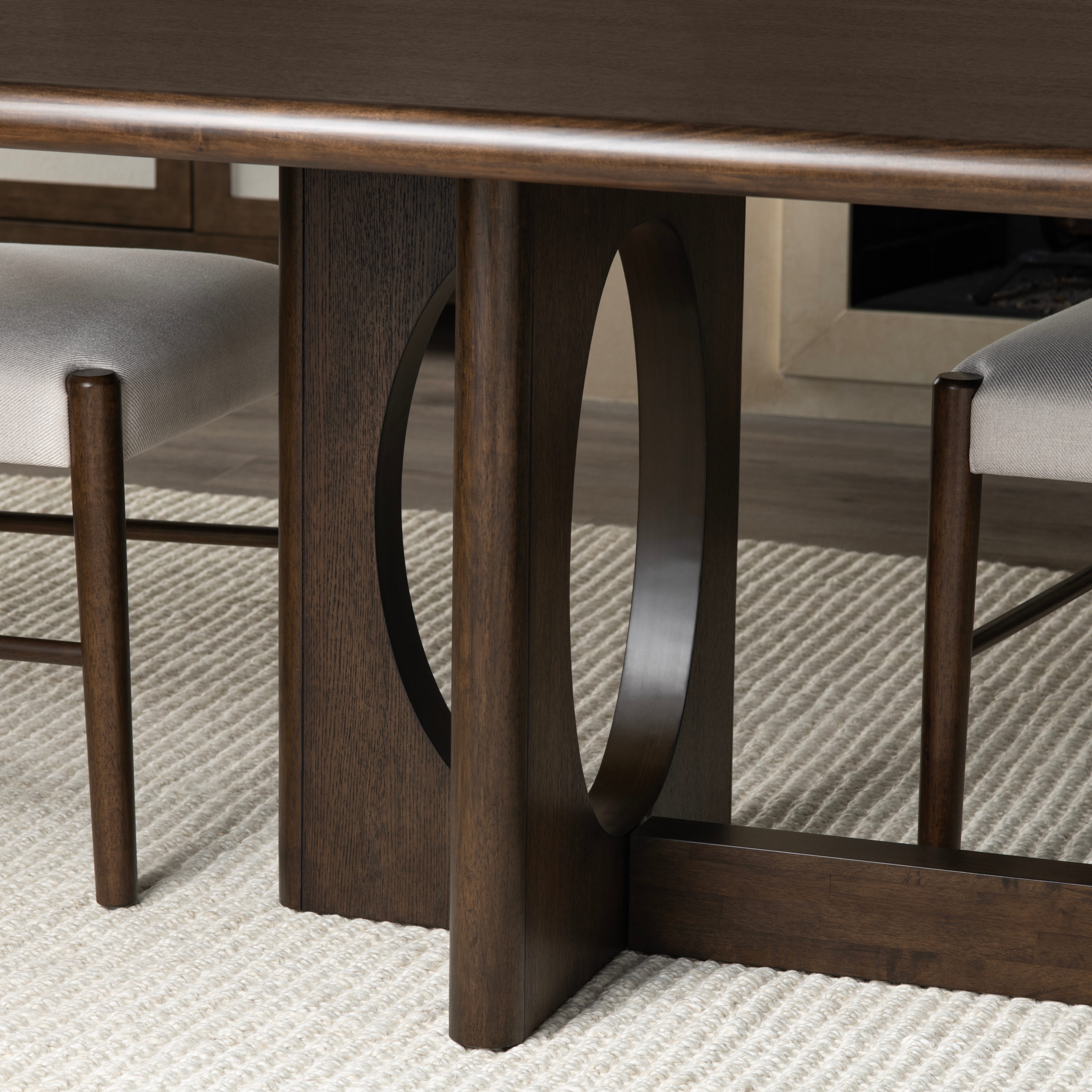 Modern 96" Rect. Trestle Dining Table