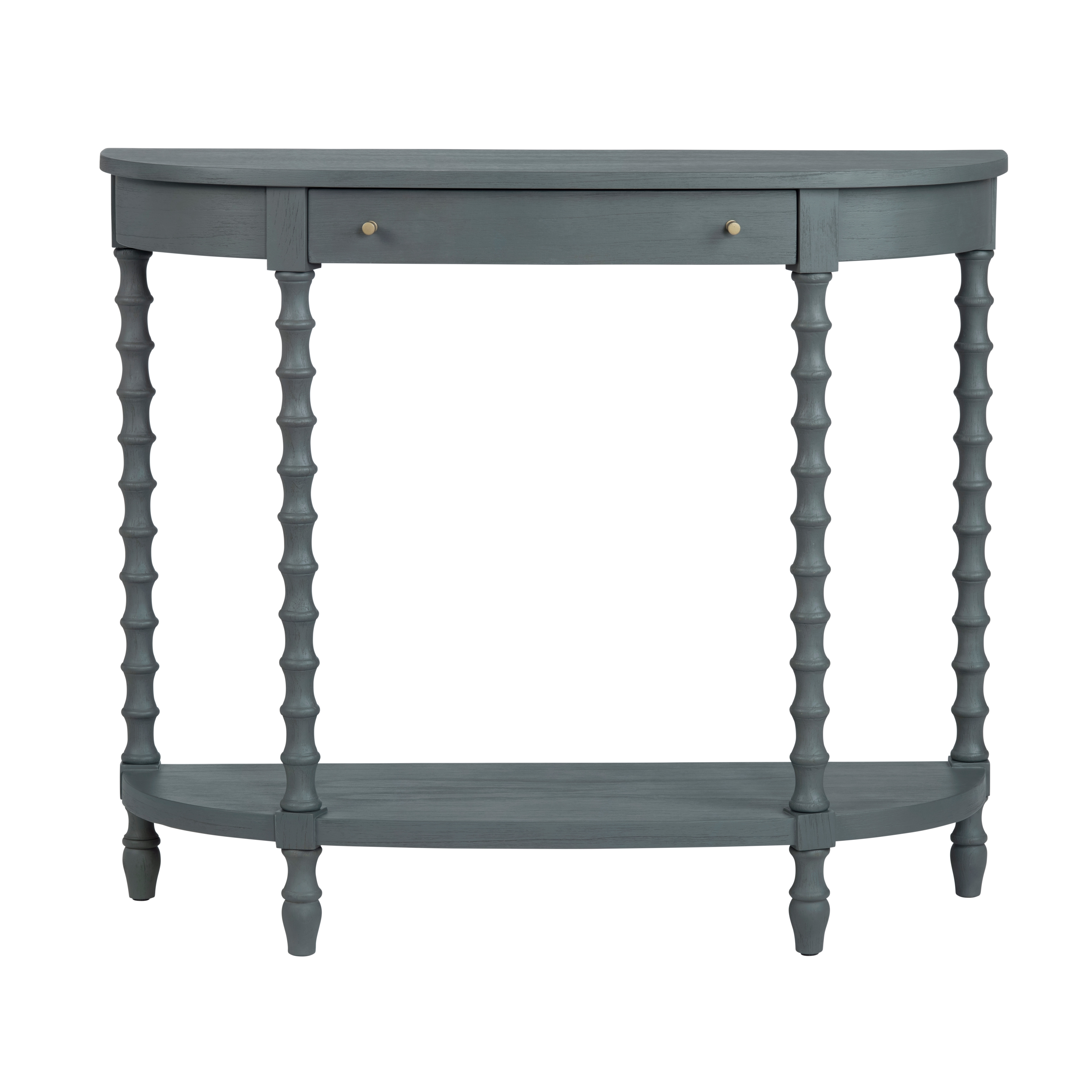 Classic Demilune Console Table w/Drawer