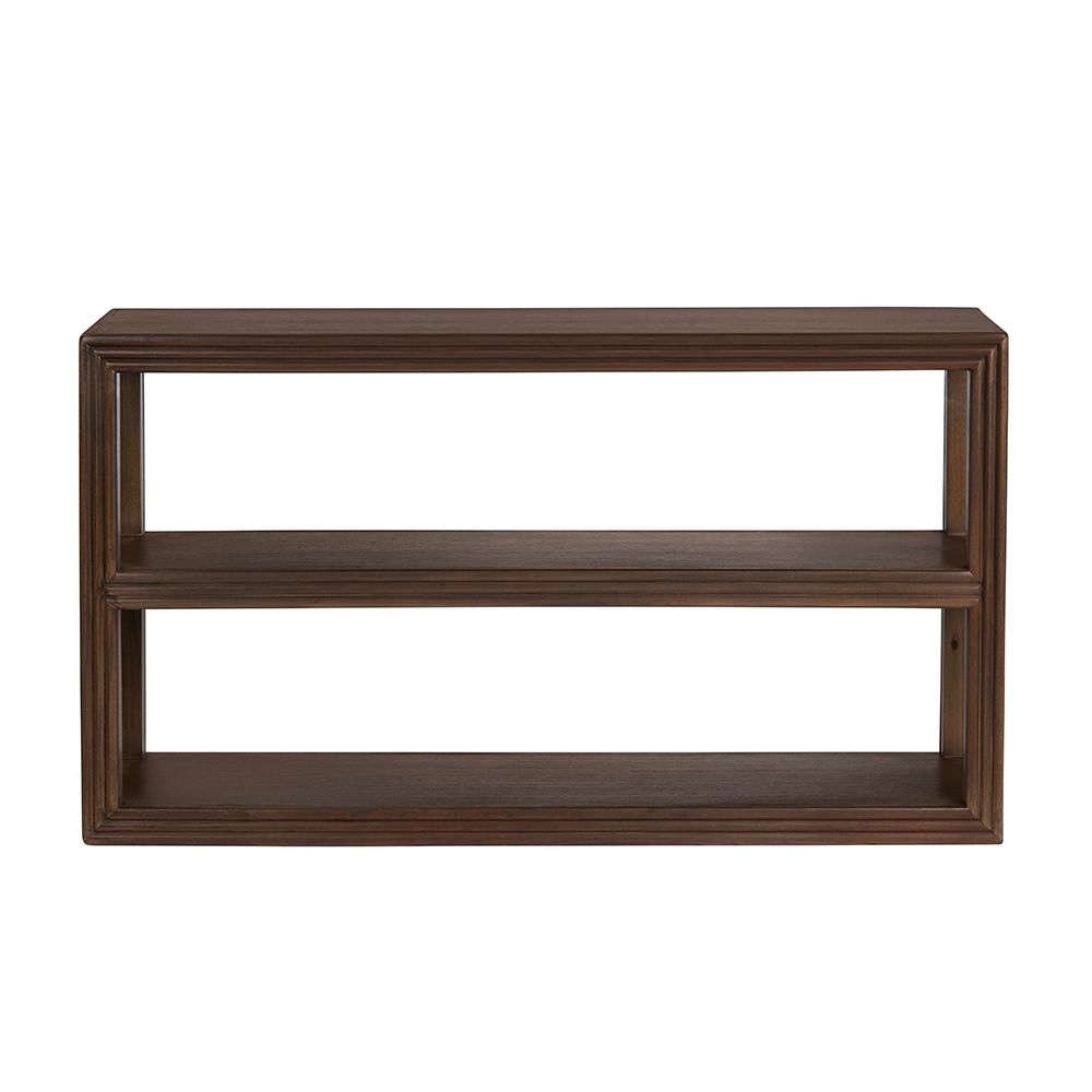 Rect. Solid Wood Console Table w/Shelving