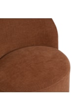 Crestview Collection Fairfax Fairfax Casual Upholstered Swivel Dining Chair with Discrete Casters