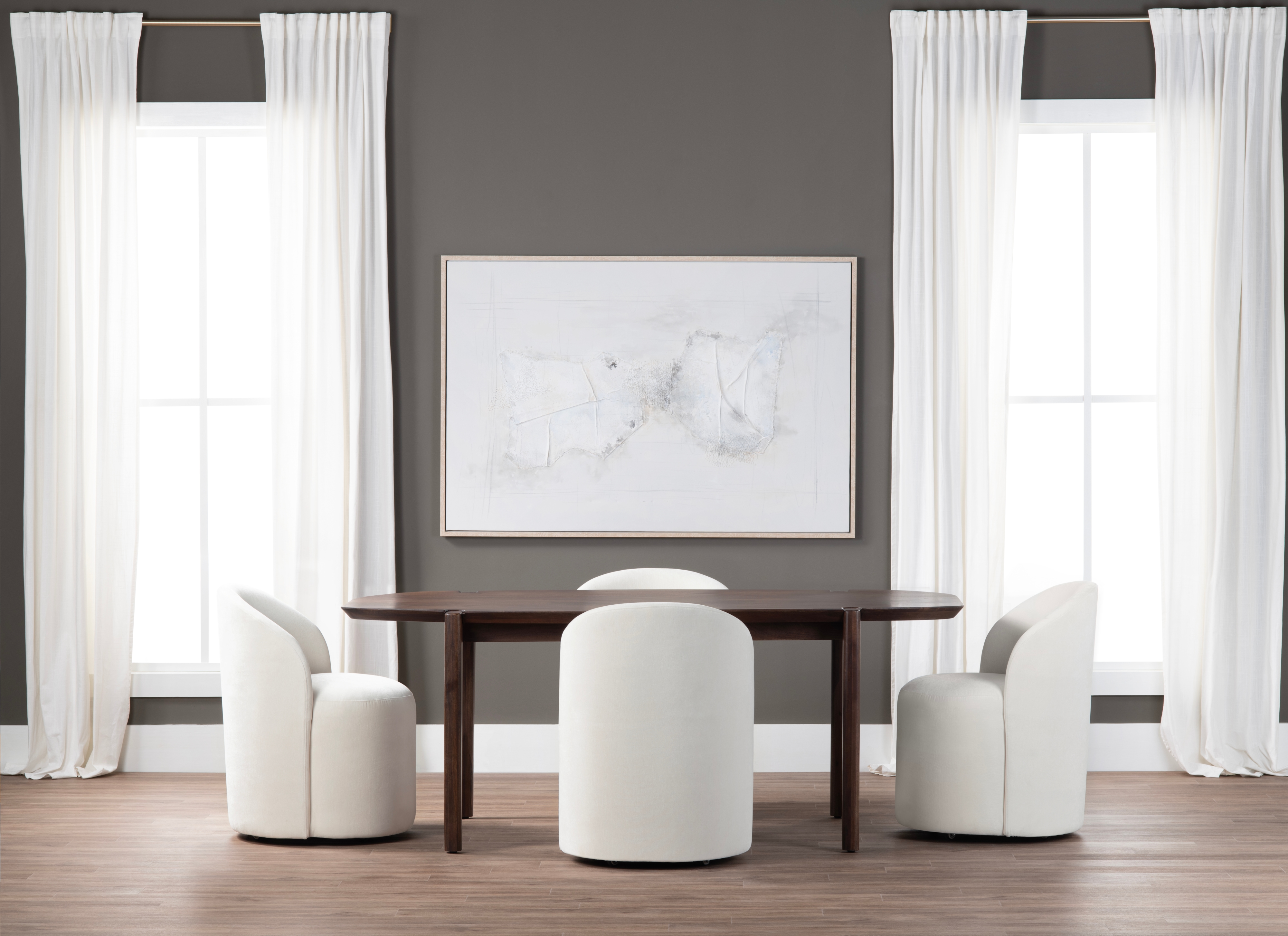 Modern 86" Ovate Dining Table