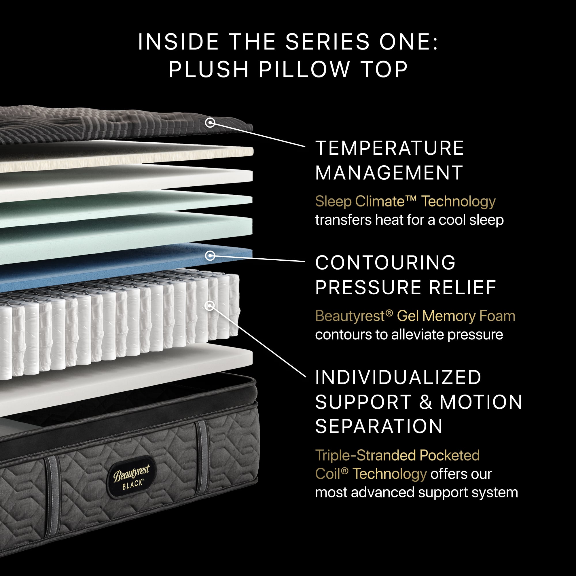 Series One 14.5" Plush PT Mattress -Queen