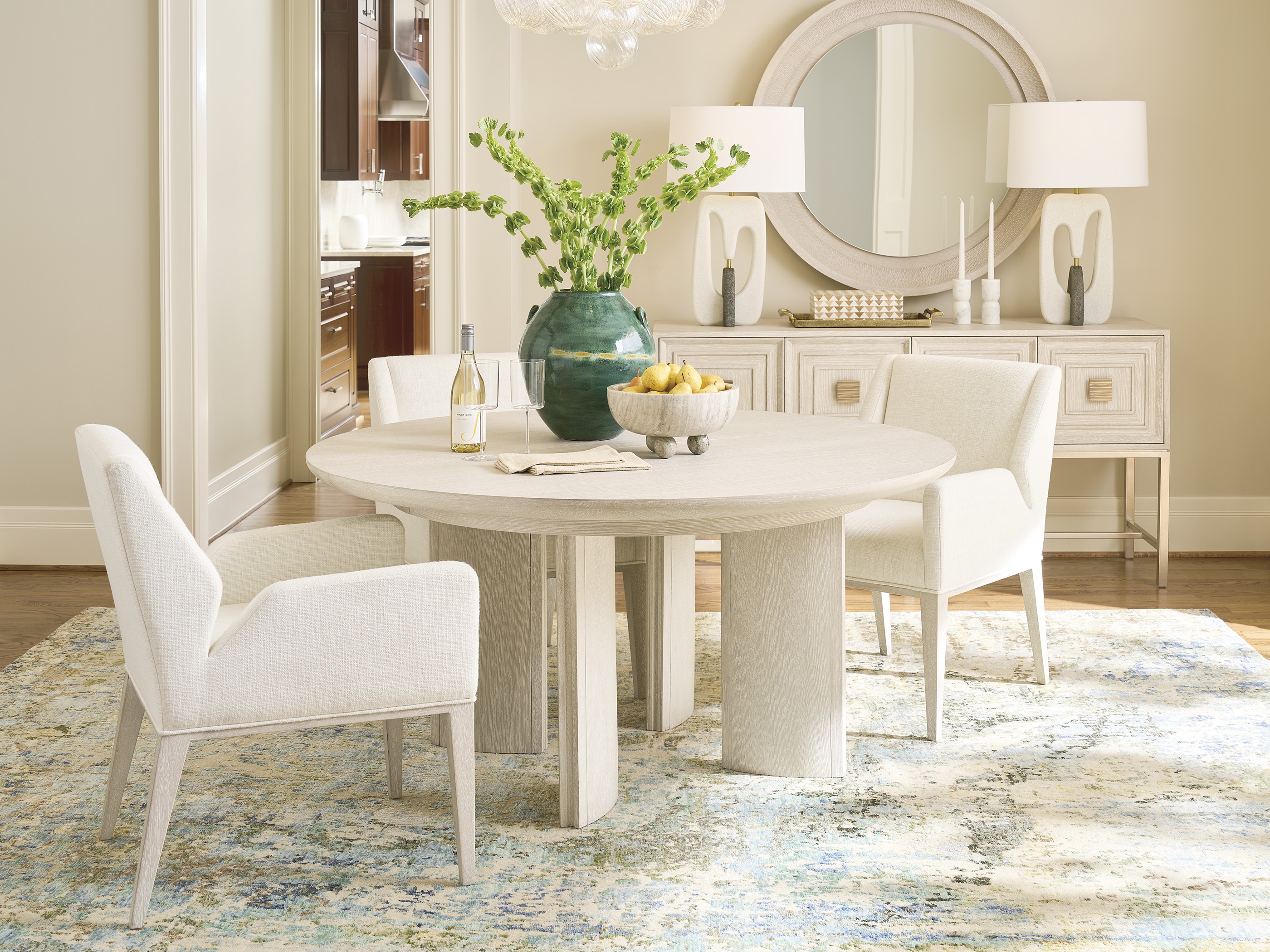 60" Round Extension Dining Table