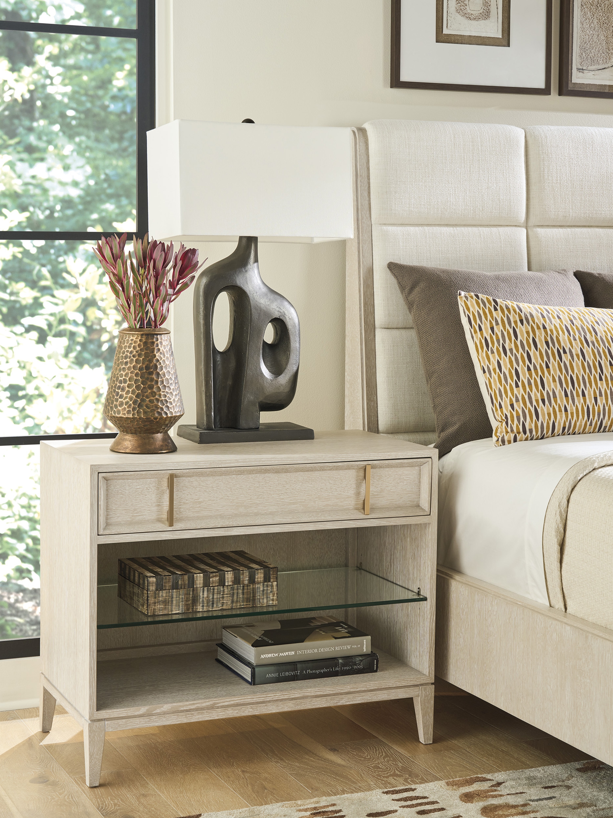 Single-Drawer Open Nightstand