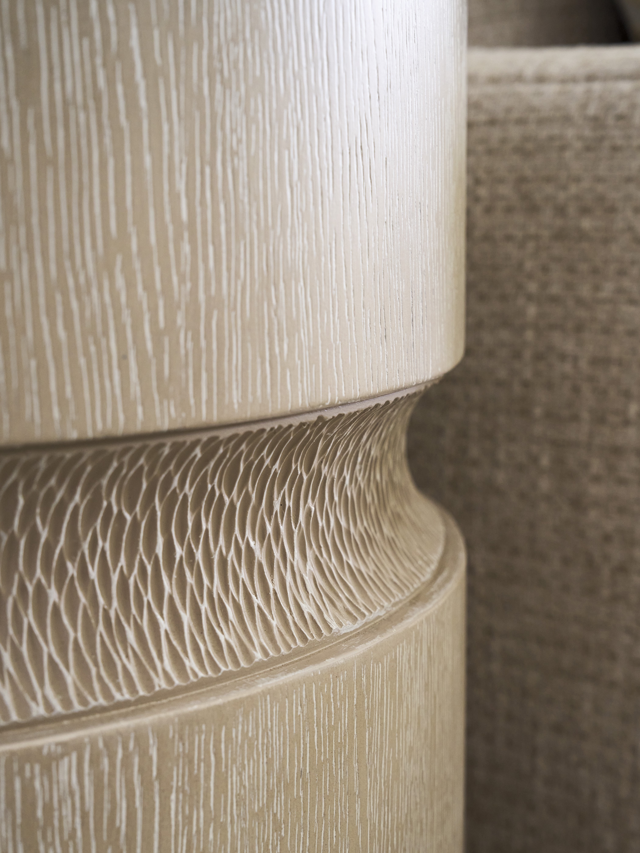 Round Textured End Table