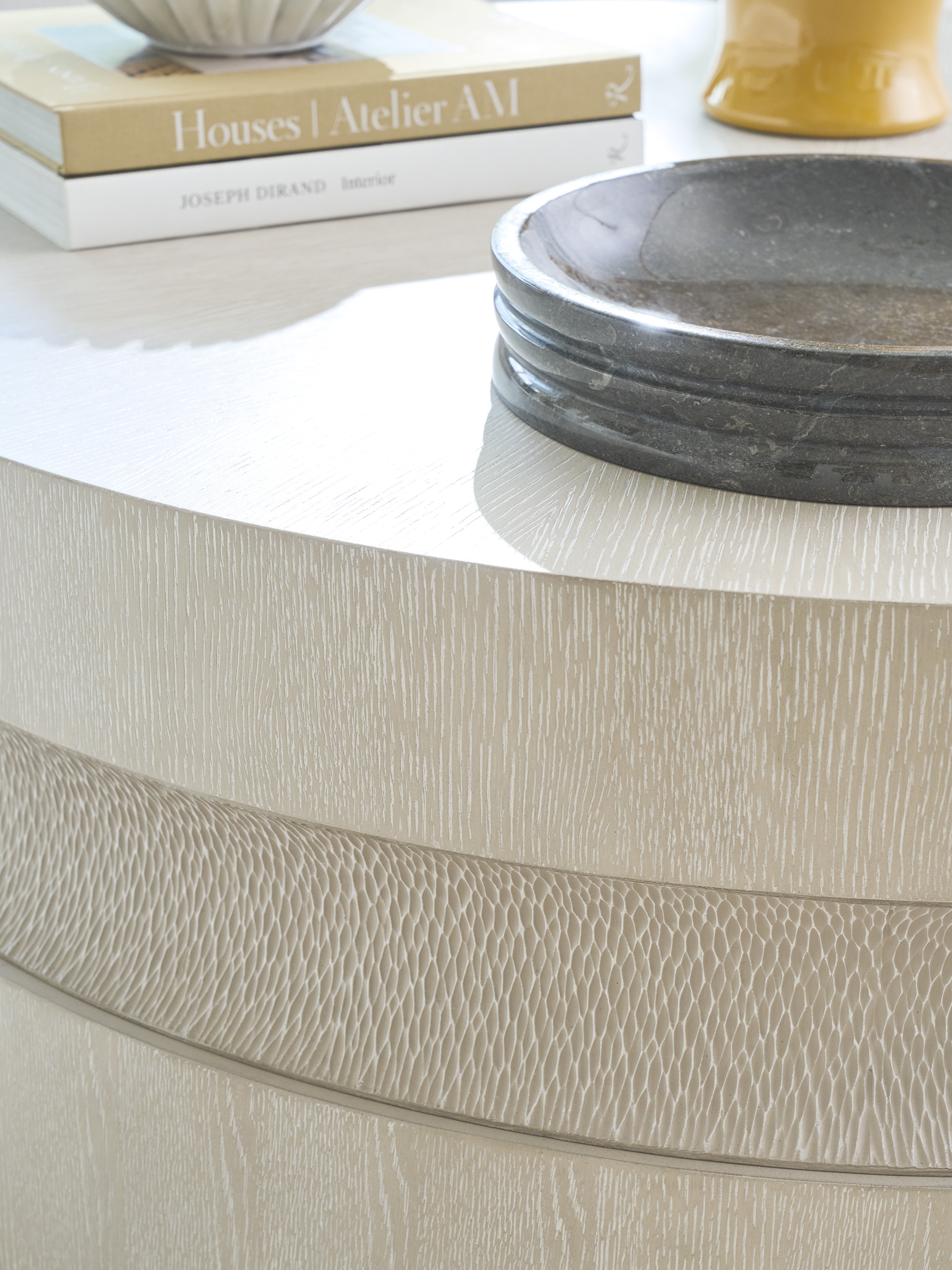 46" Round Textured Cocktail Table
