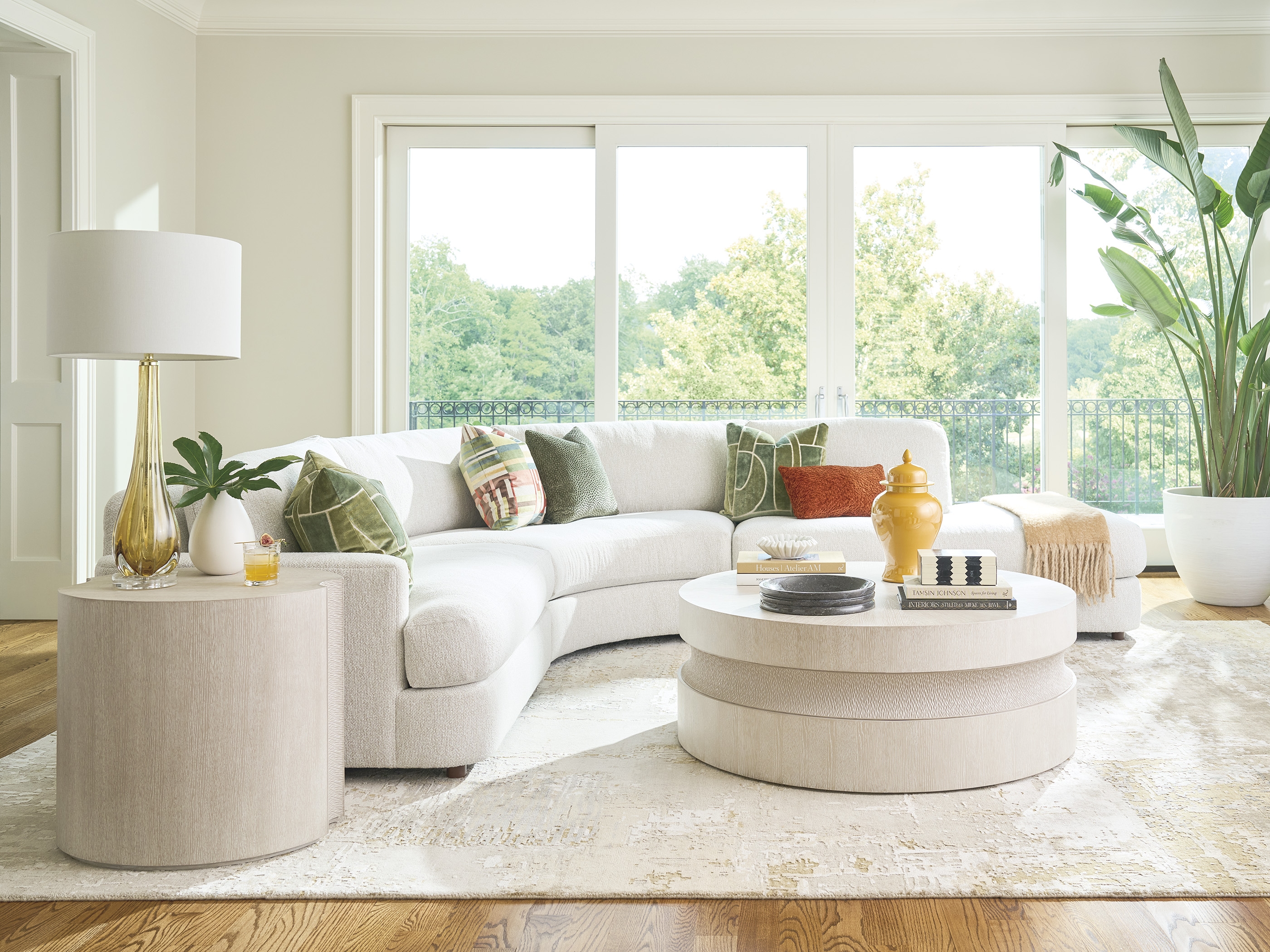 Oval Textured End Table