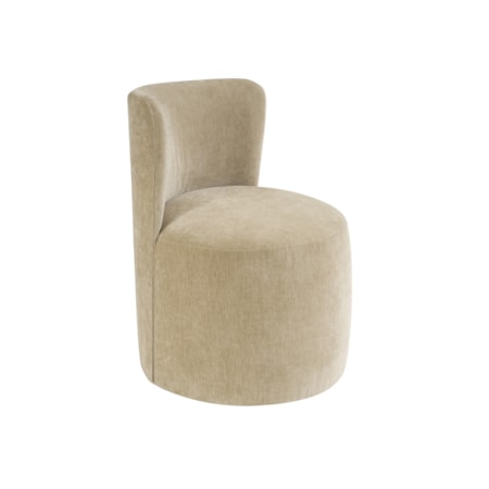Upholstered Barrel-Back Dining Chair