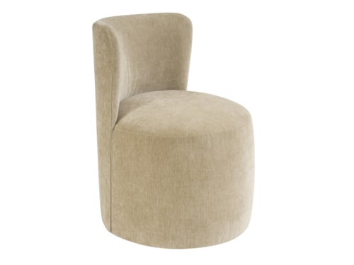 Modern Casual Upholstered Barrel-Back Dining Chair
