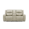 Kuka Home 6228 Leather Collection 6228 Argenta Leather Dual Power loveseat