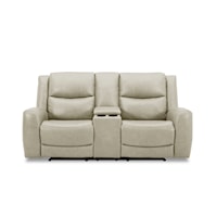 6228 Argenta Leather Dual Power loveseat