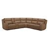 Kuka Home 6137 Leather Dual Power Sectional 6137 Toast Leather Dual Power sectional