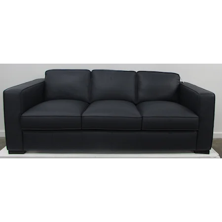 C274 Navy Leather sofa