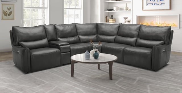 Kuka leather deals sectional