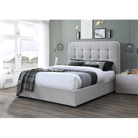King Snow Upholstered Bed