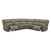 Kuka Home 6228 Leather Collection 6228 Gray Leather  Dual Power Sectional