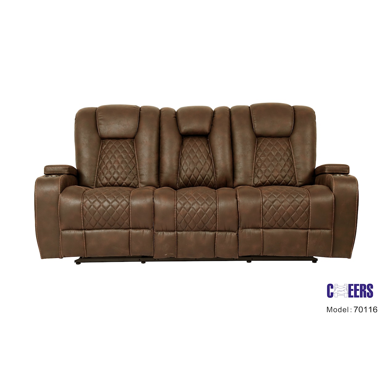 Cheers 70116 Manual Transformer 70116 Brown Dual Reclining sofa