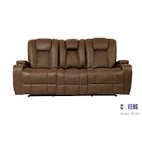 70116 Brown Dual Reclining Sofa