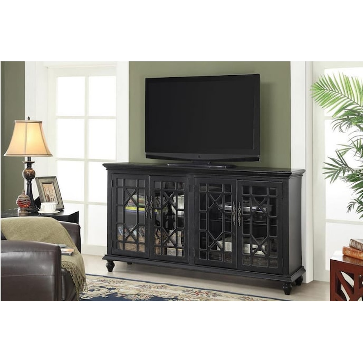 Coast to Coast Furnishings 50625 Black Credenza 4 Door Black Credenza