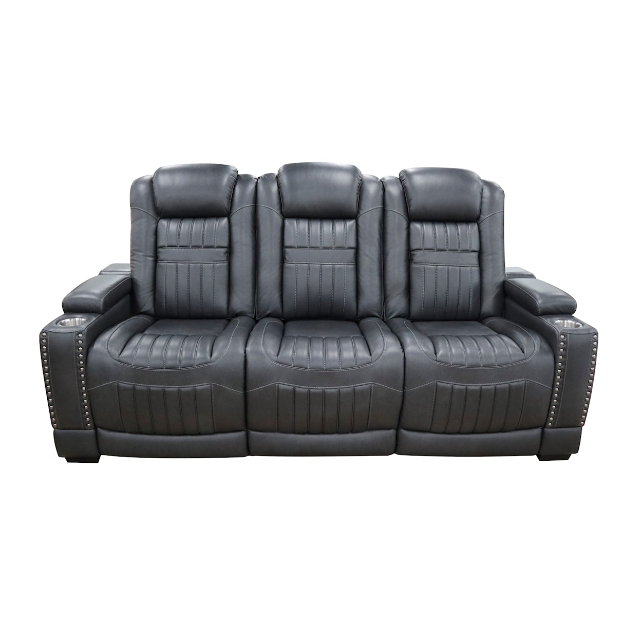 Corinthian Softie L719 Charcoal Power Leather Sofa