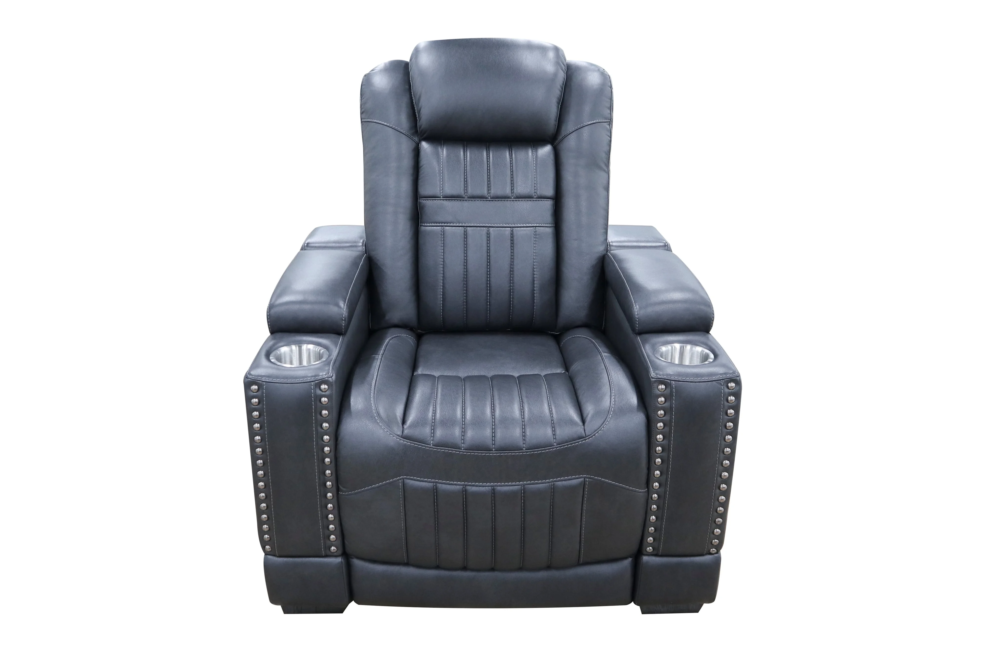 Corinthian Softie L719 Charcoal 116170043 Power Leather Recliner