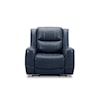 Kuka Home 6228 Leather Collection 6228 Blue Leather Dual Power Recliner