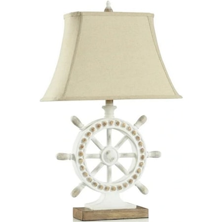28" Nautical Wheel Lamp