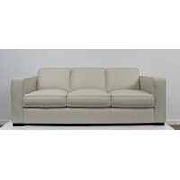 Ivory Leather Sofa