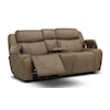 Kuka Home 615 Transformer Leather Collection 6155 Sand Leather Dual Power loveseat