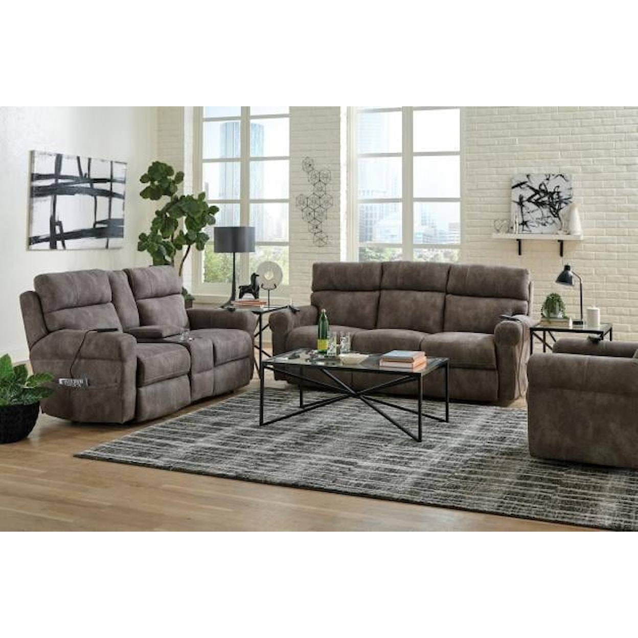 Catnapper 6301 Tranquility 63019 TRIPLE Power Console Loveseat