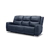 Kuka Home 6228 Leather Collection 6228 Blue Leather Dual Power Sofa