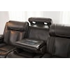 Kuka Home 615 Transformer Leather Collection 6153 Charcoal Leather Dual Power Sofa
