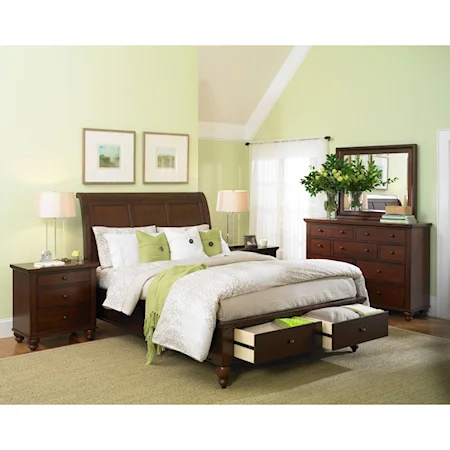 ICB-400 Cherry Queen 7pc Bedroom Group