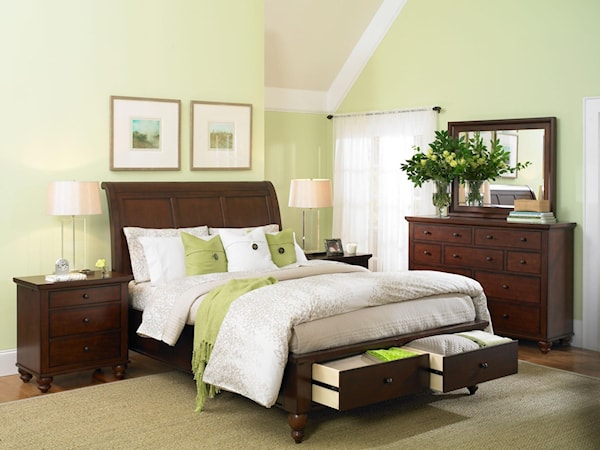 ICB-400 Cherry Queen 7pc Bedroom Group