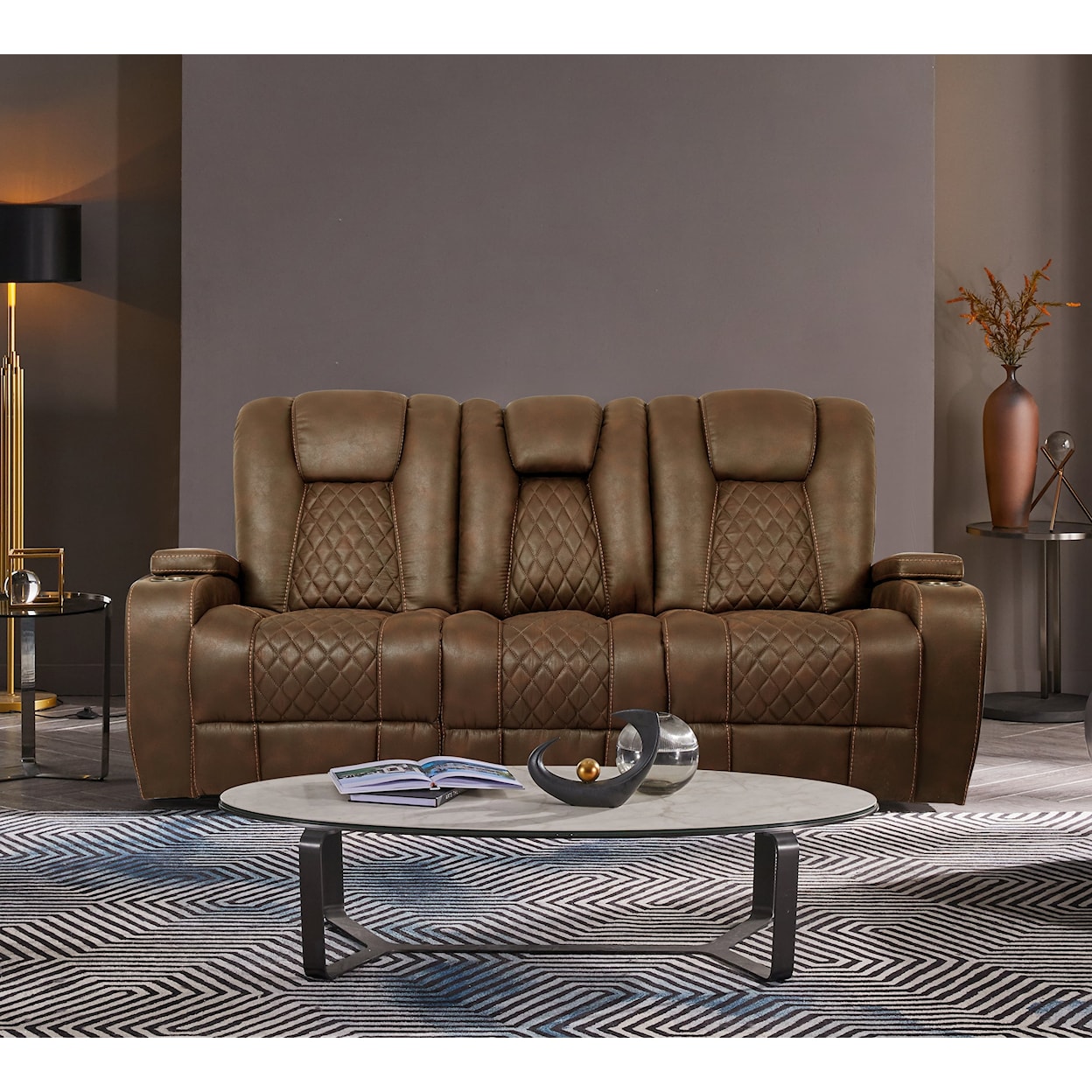 Cheers 70116 Manual Transformer 70116 Brown Dual Reclining sofa