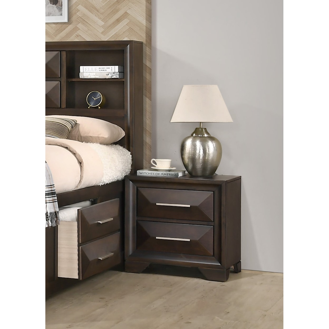 Lifestyle 1035A 2 Drawer Nightstand