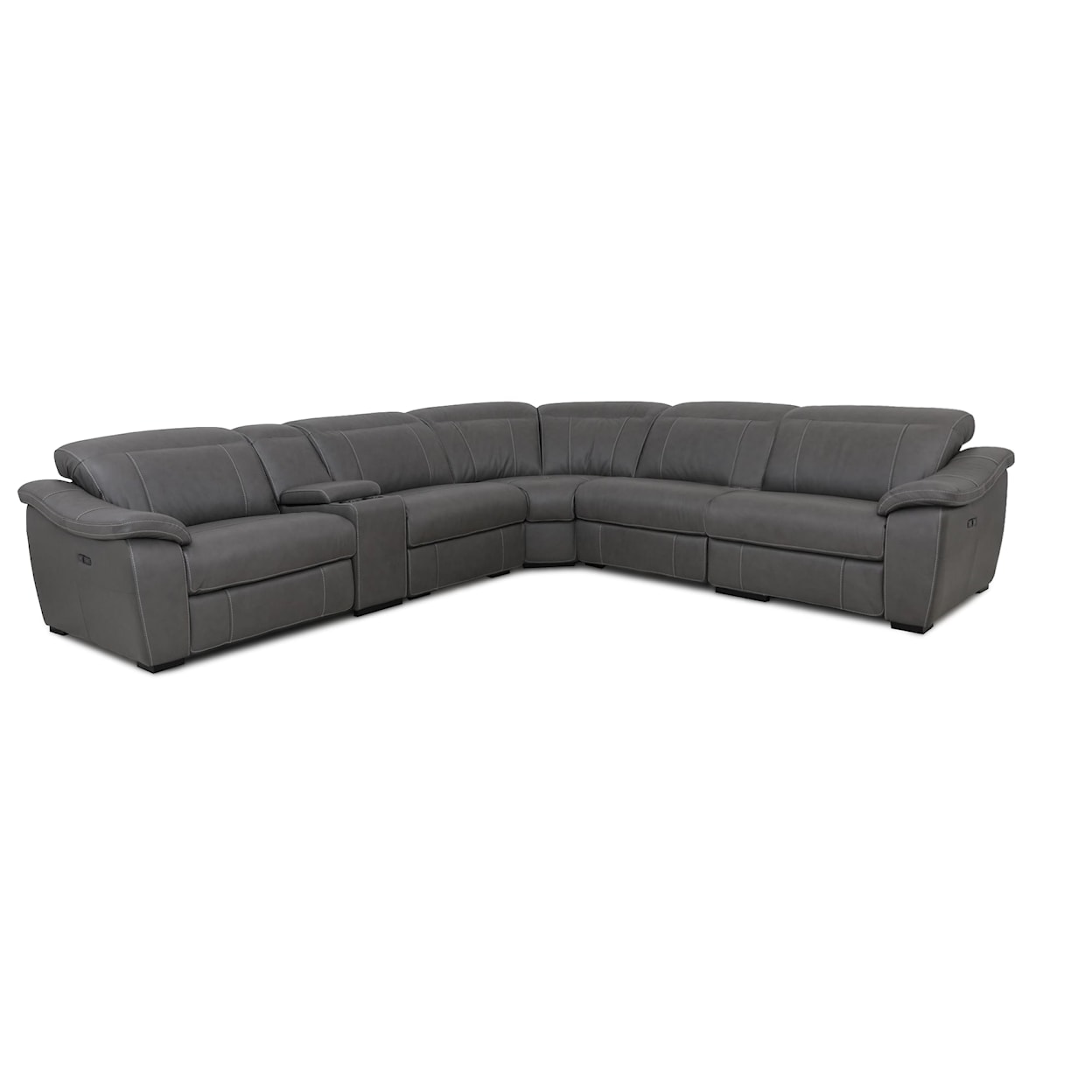 Cheers U80091 Power Reclining Leather  6 pc Sectional