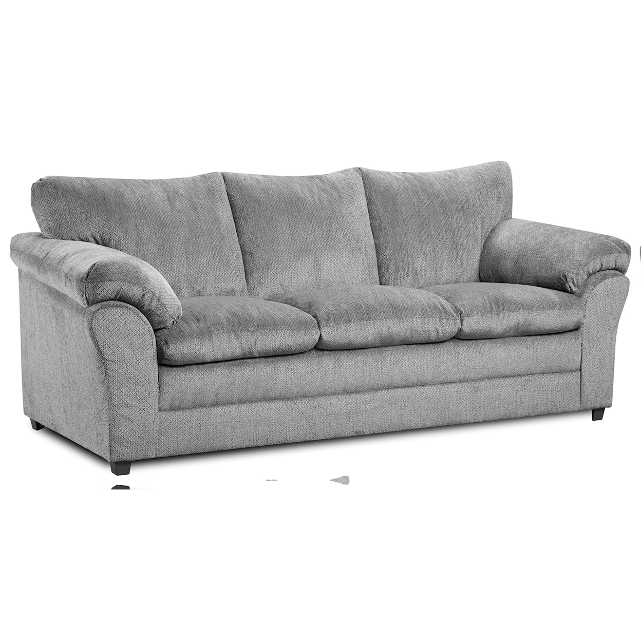 Washington Brothers Furniture 2153 Kennedy Grey Three Cushion Sofa