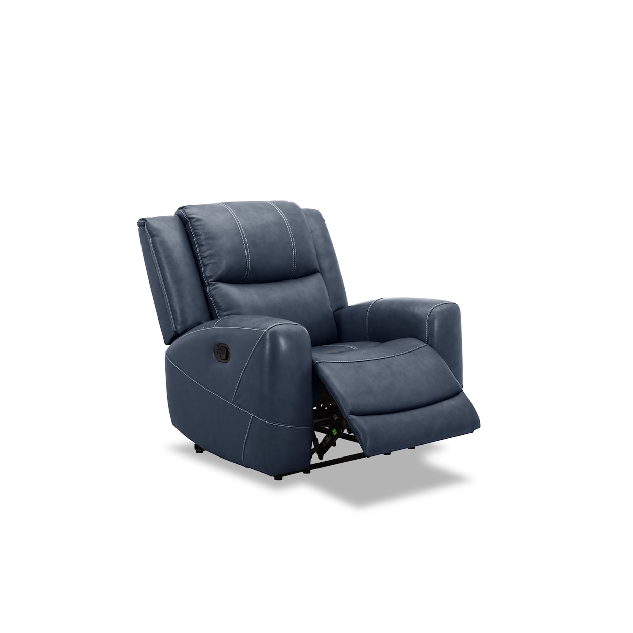 Kuka Home 6228 Leather Collection 6228 Blue Leather Dual Power Recliner
