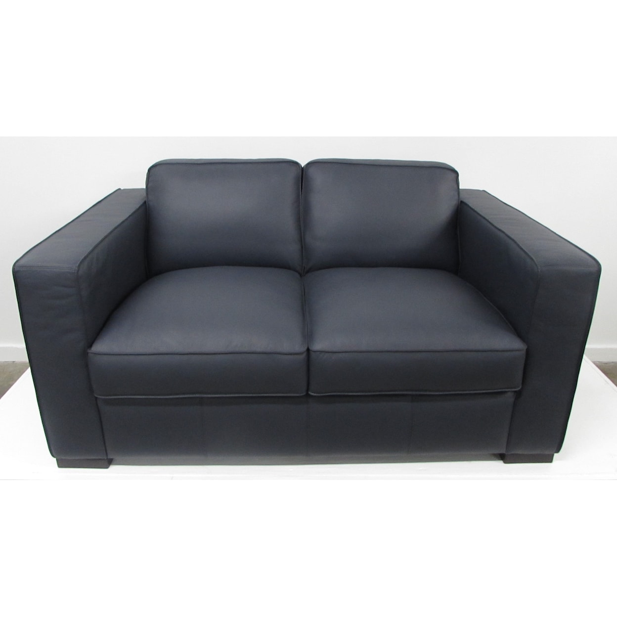 Natuzzi Editions C274 Leather Collection C274 Navy Leather Loveseat