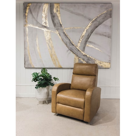 Saddle Leather Dual Power recliner