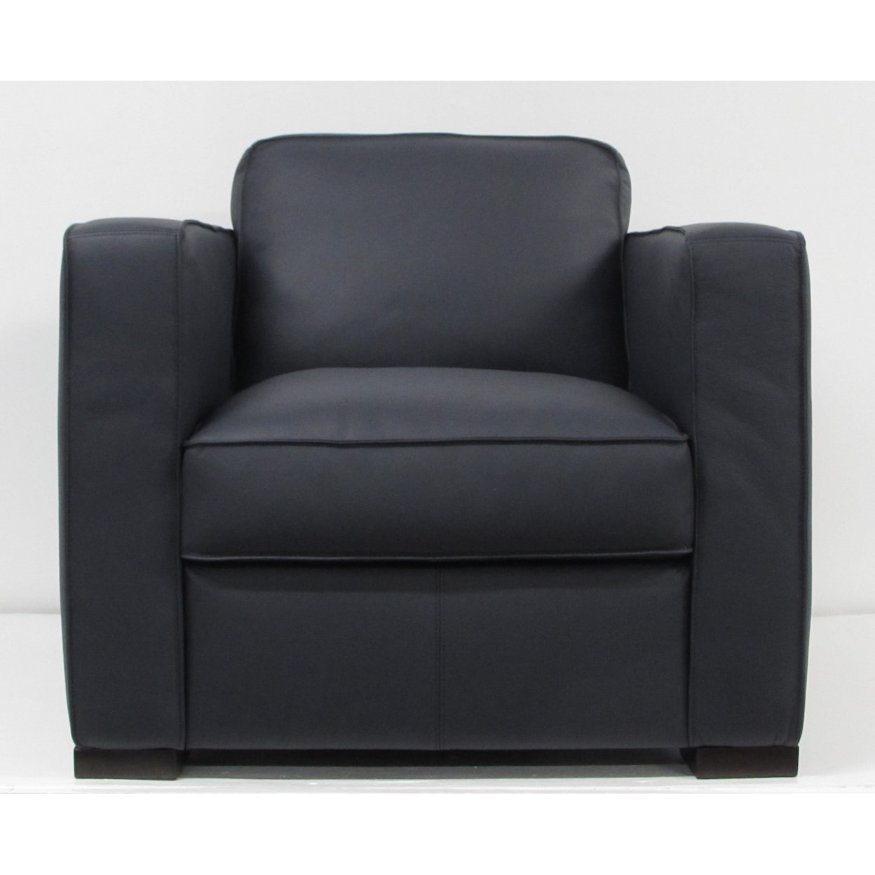 Natuzzi Editions C274 Leather Collection Navy Leather Chair
