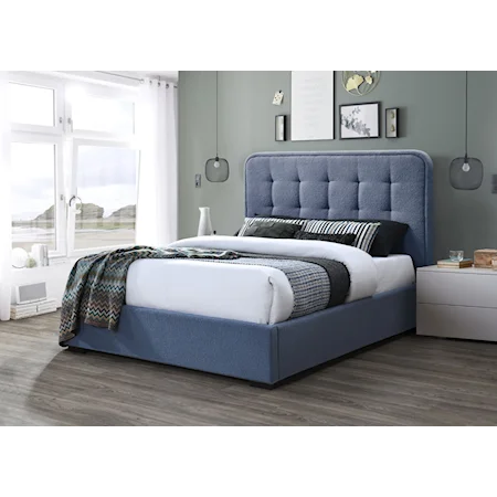 Queen Ocean Upholstered Bed