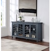 Coast to Coast Furnishings 954 Credenza 4 Door Dark Blue Credenza