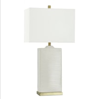 33" Ivory White Lamp