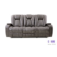 70116 Grey Dual Reclining Sofa
