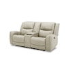 Kuka Home 6228 Leather Collection 6228 Argenta Leather Dual Power loveseat